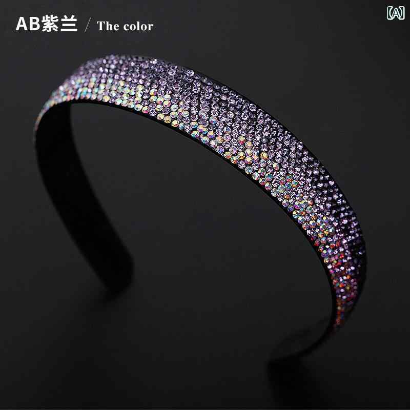 アクセサリー ヘア 髪留め フル ドリル ヘッド バンド シンプル ヘアピン 穴 歯 滑り止め チェコ