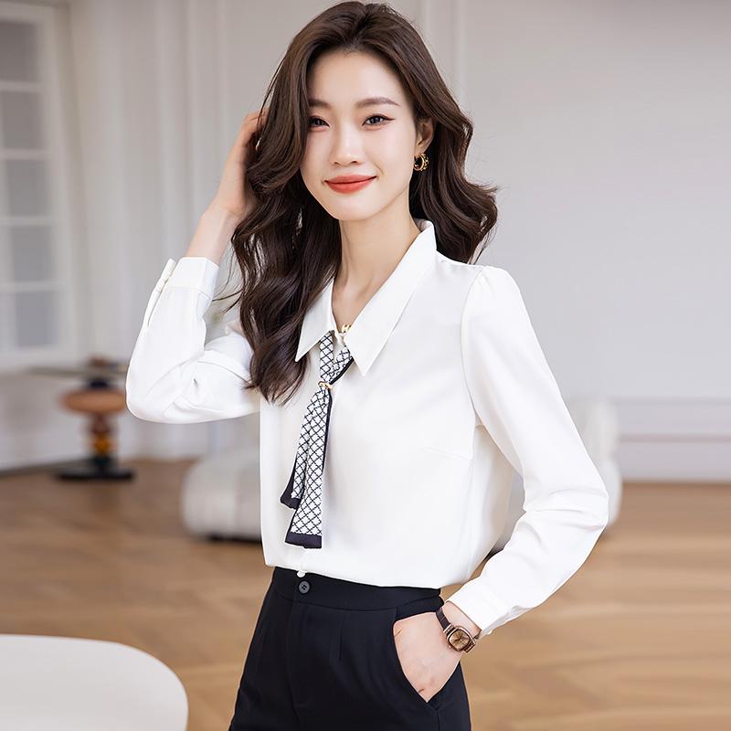 レディース トップス シャツ ブラウス 通勤 ビジネス オフィス 上品 婦人服 シャツ ブラウス スカーフ付 エレガント 秋 ファッション おしゃれ