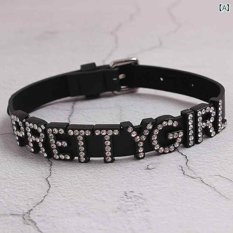 チョーカー クール ブラック チェーン レトロ ロゴ ネックレス レディース ファッション アクセサリー