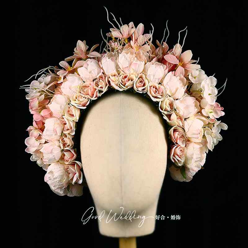 カチューシャ ヘアバンド レディース おしゃれ ファッション チャイナ風 ブライダル フラワー 頭飾り レトロ エスニック 花 エレガント ウェディング 豪華感