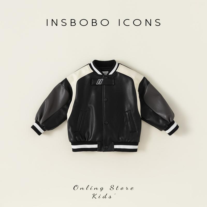 キッズファッション トップス ジャケット ウインドブレーカー レザー ジャンパー 長袖 かわいい カジュアル 普段着 幼児 子供服 春秋