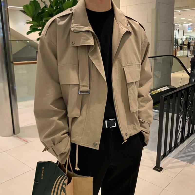 樂天商城 - ジャケット メンズ 秋 春 かっこいい 軽量 成熟 韓国 フェイク ツーピース レトロ ワーク