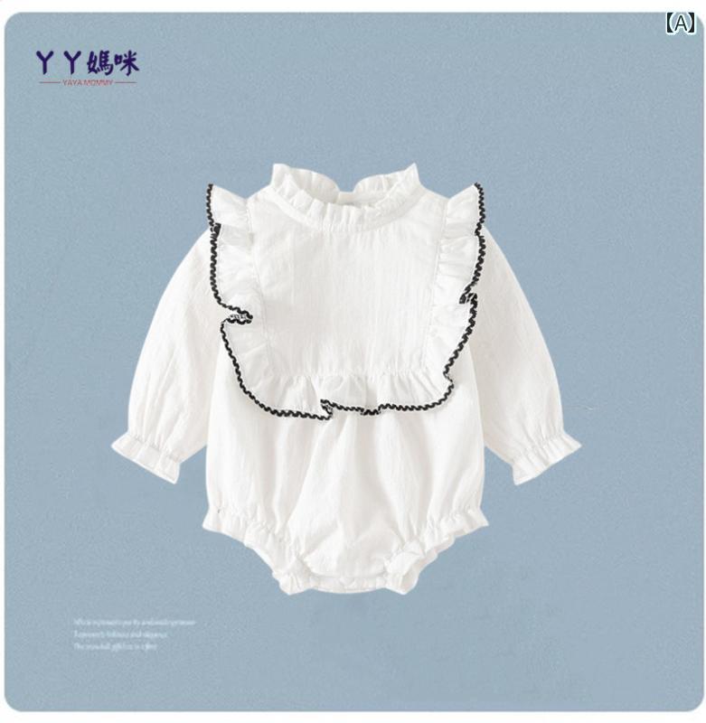 ロンパース ベビー服 カバーオール ジャンプ スーツ 生後1ヶ月 春秋 綿 長袖 服 女児 赤ちゃん 100日 ..