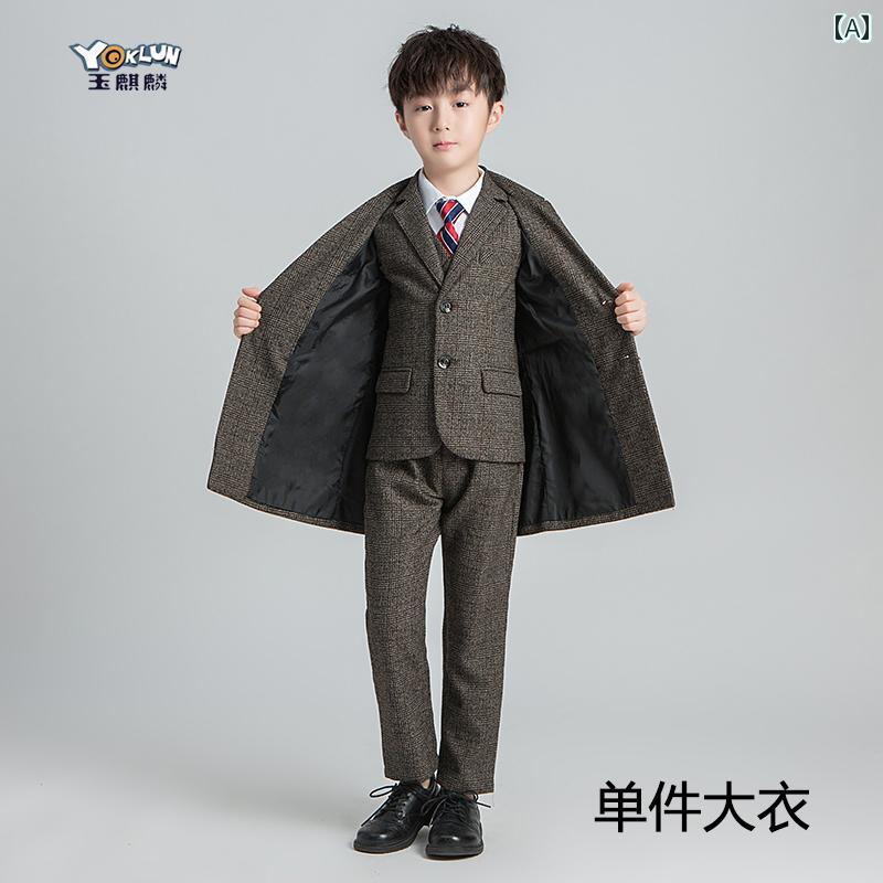 コート ドレス キッズ スーツ フォーマル 発表会 男の子 ボーイズ カジュアル 秋冬 ミディアム 丈 子供用 英国 中型 大型 子供