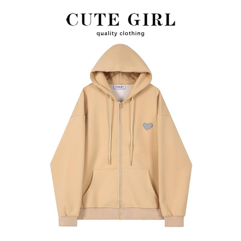 コート パーカー レディース カジュアル 快適 厚手 アメリカン レトロ フード付き カーディガン 裏起毛 トレーナー 女性 秋冬