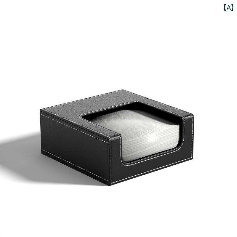 レザー スクエア ティッシュ ボックス レストラン フェイシャル ティッシュ ダイニングテーブル スクエ..