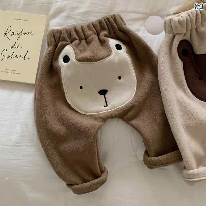 ベビー 冬服 赤ちゃん 男の子 大きめ パンツ 新生児 綿 パンツ 厚手 ズボン コット...