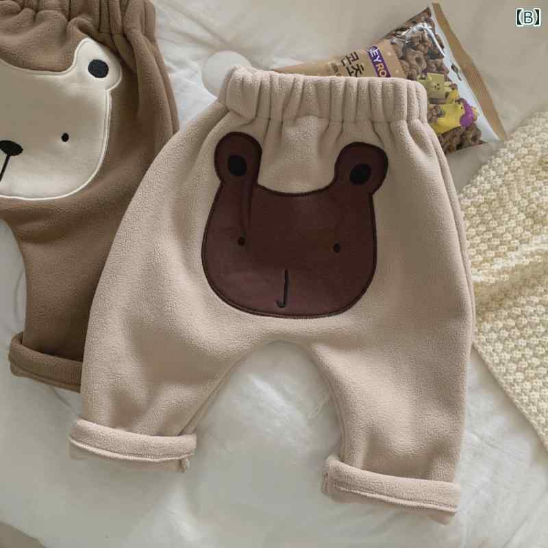 ベビー 冬服 赤ちゃん 男の子 大きめ パンツ 新生児 綿 パンツ 厚手 ズボン コット...