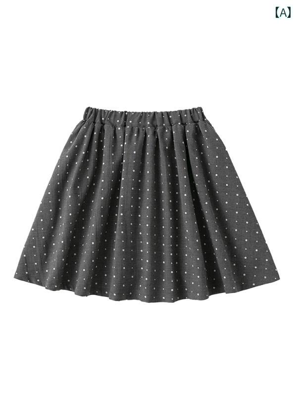 スカート 子供服 ボトムス ナチュラル 普段着 キッズ 春夏 女の子 親子 ショート 快適 水玉 綿 プリーツスカート チュチュ