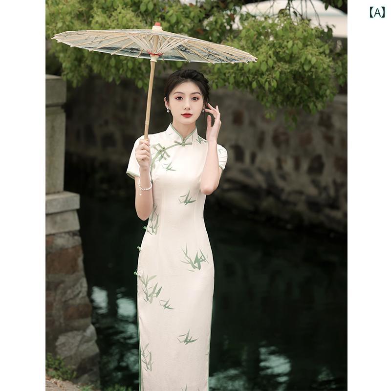 レディース 夏 チャイナ ドレス おしゃれ ワンピース コスプレ 撮影 衣装 上品 洗練 ガールズ ハイエンド 中華風 女性 通常