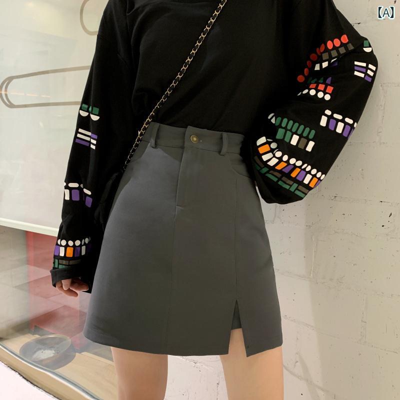 樂天商城 - レディース 秋冬 Aラインミニスカート 普段使い ハイウエスト スリム見え カレッジ 女の子 かわいい おしゃれ 日常着 お呼ばれ デート アップ