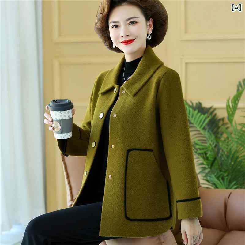 レディース アウター コート 婦人服 ミセス マザーズ コート ジャケット トップス ショート ファッション ウール おしゃれ