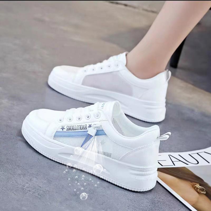 レディース 夏 カジュアル 白靴 シングル メッシュ 薄手 女子 メッシュ 靴 女子 通気性 メッシュ スニ..
