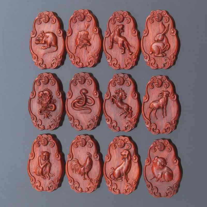 チャーム ペンダント アクセサリー ネックレス 小物 装飾品 シンプル レトロ レトロ チャイナ風 普段使い生活 木 干支