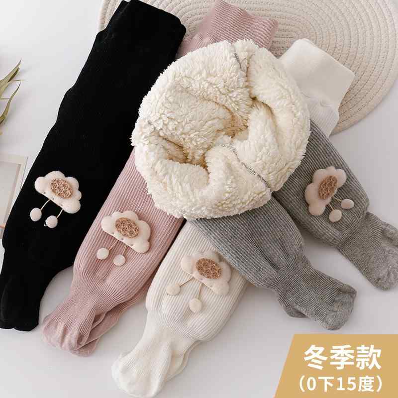女の子 ストッキング 秋冬 ワンピース 起毛 レギンス ベビー ラージ 綿 子供 起毛 厚手