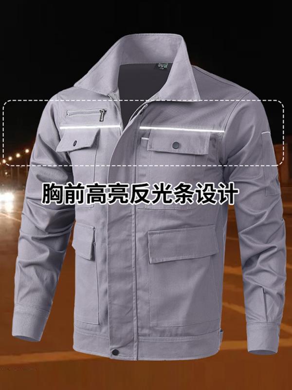 作業服 ジャケット ジャンパー ウエア 作業着 メンズ 長袖 防汚性 耐摩耗 労働 DIY 保護 溶接 メンズ