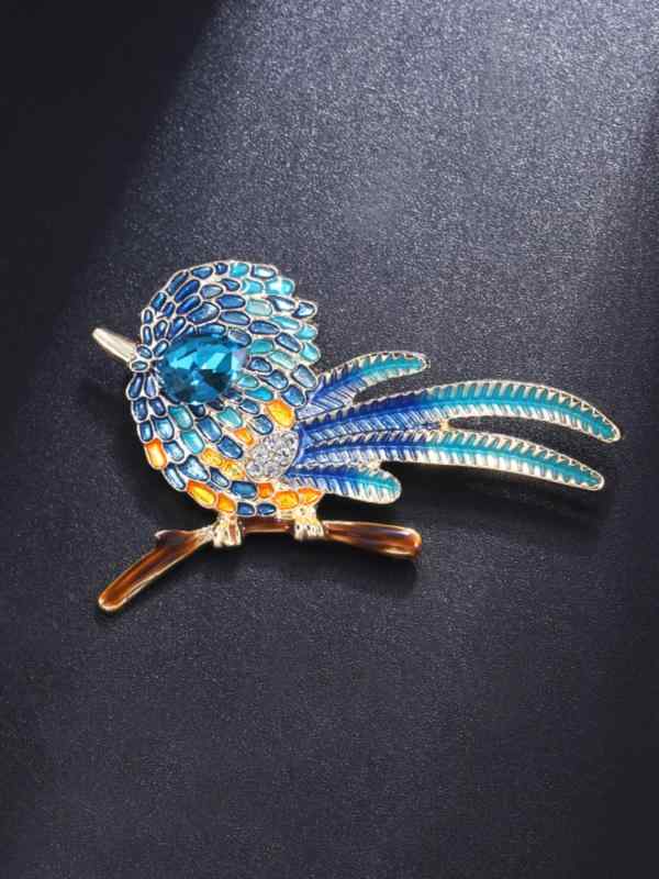 コート レディース ブローチ おしゃれ 大人かわいい 女性用 エナメル 釉薬 色 鳥 ブローチ 小さい ラインストーン 動物 ピン スーツ 露出 防止 コサージ...