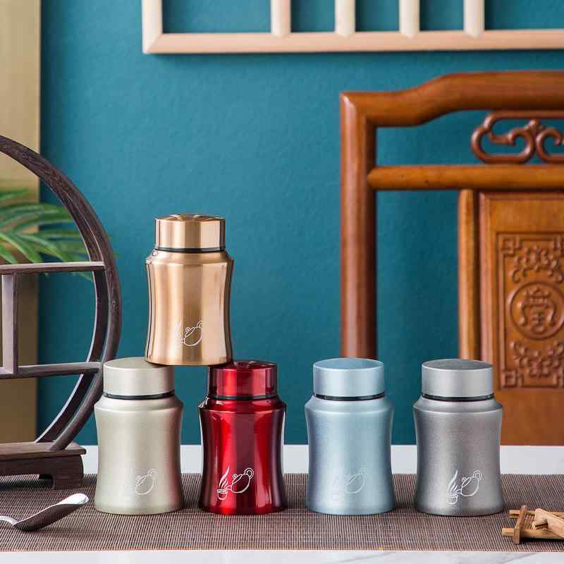 茶缶 キャニスター ポータブル 旅行 小さめサイズ 携帯 アウトドア キャンプ 耐久素材 包装 空ケース ..