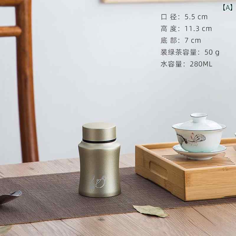 セキュアデポの茶缶 キャニスター ポータブル 旅行 小さめサイズ 携帯 アウトドア キャンプ 耐久素材 包装 空ケース 収納便利 持ち運び｜アングル2