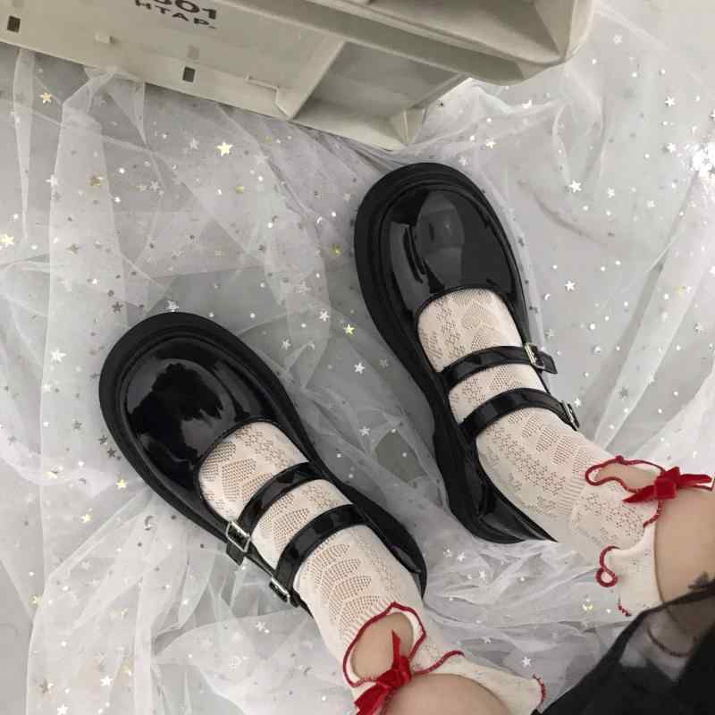 レディース 秋 シューズ 韓国 オル カレッジ パテントレザー JK フラット メリージェーン シューズ 小さい 革靴 女性
