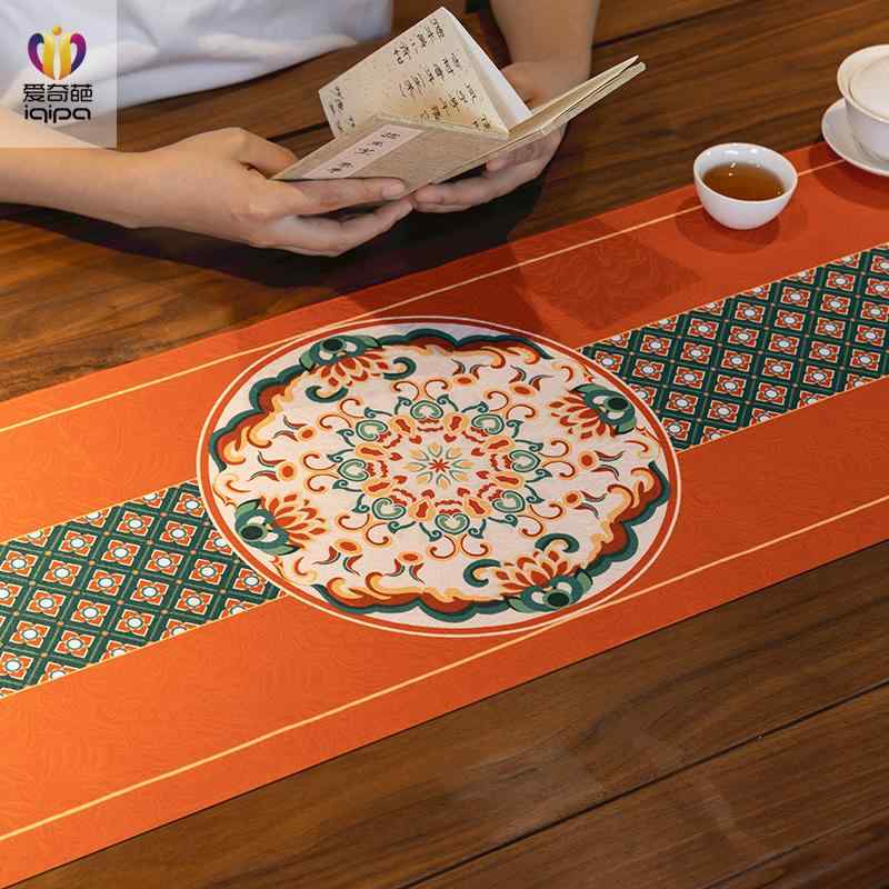 テーブル ランナー 蓮 錦 花 中国 瞑想 テーブル ティーテーブル コーヒーテーブル ダイニングテーブル テーブルクロス