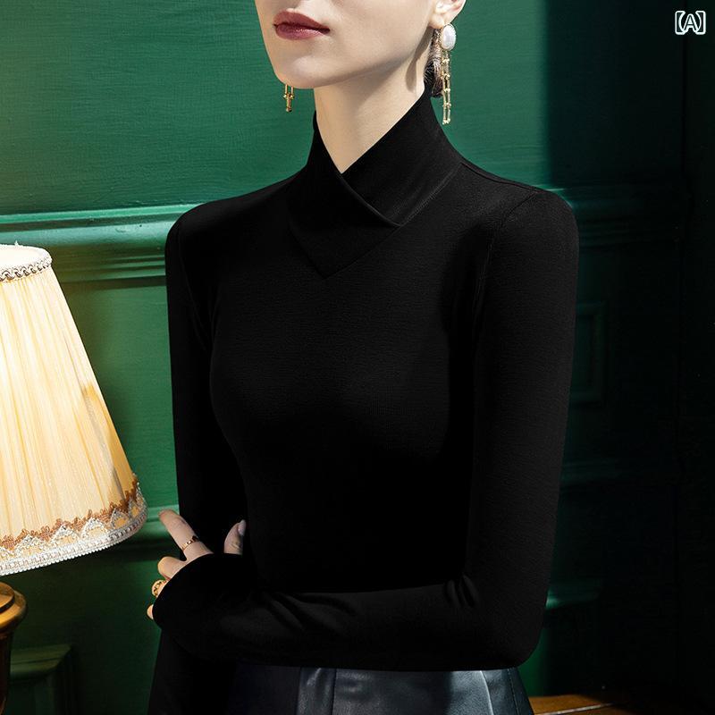 トップス シャツ レディース 厚手 ボディダンス 女性 長袖 冬 ラテン 練習 服 社交ダンス 標準 モダン ダンス インナー