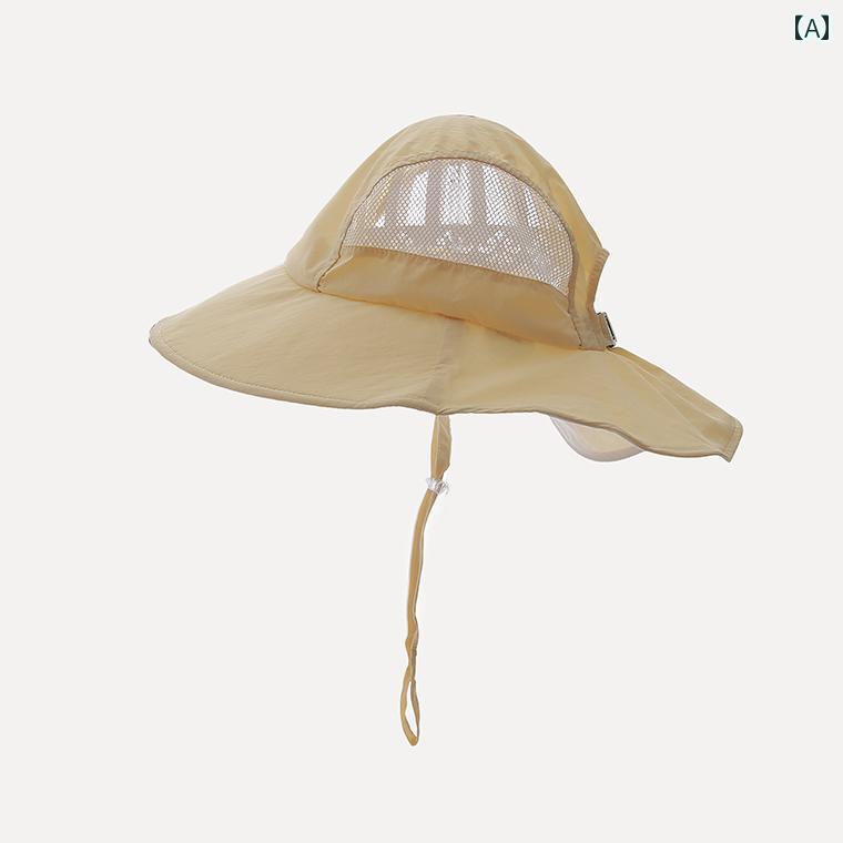 子供用 帽子 春夏 薄手 ベビー サンシェード サンハット 男の子 日焼け防止 女の子 ハット アウトドア ..