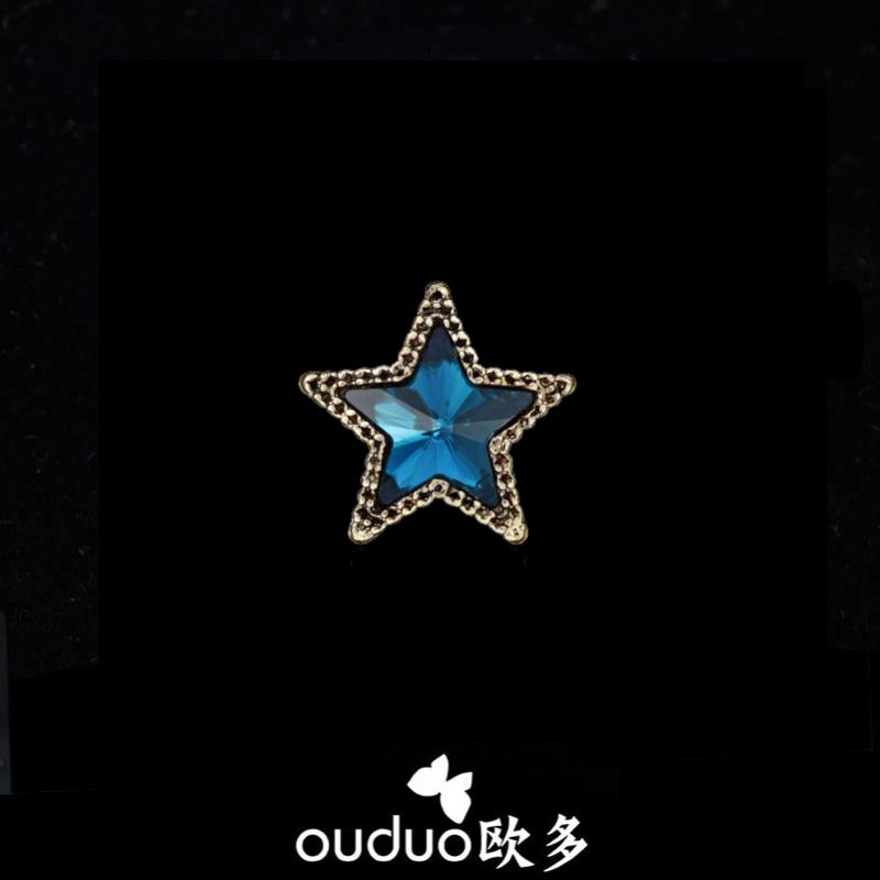 ブローチ おしゃれ ミニ 五芒星 かわいい 襟ピン バックル バッジ アクセサリー レトロ スーツ 小さめ ..