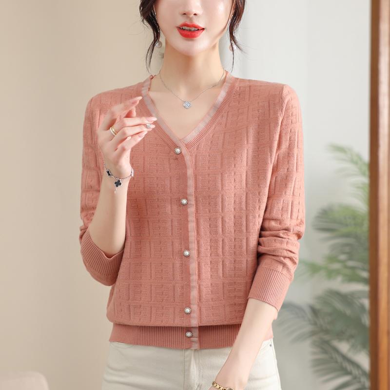 カーディガン ニット セーター レディース おしゃれ ファッション 大きめサイズ エレガント カジュアル 長袖 春秋 トップス レイヤード シンプル