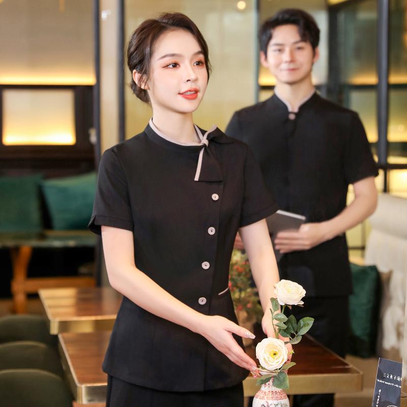 中華料理店 制服 飲食店 ユニフォーム レディース メンズ 清潔感 レストラン ホテル 中華風 エレガント ホテル ウェイター パーティ バンケット 夏