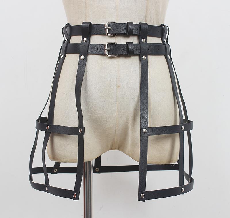 スカート レディース カジュアル ベルト アメリカ ベルト レギンス 機能的 魅惑的 ヒップ ホップ パンク ダーク ガードル 装飾 ショーツ ベルト