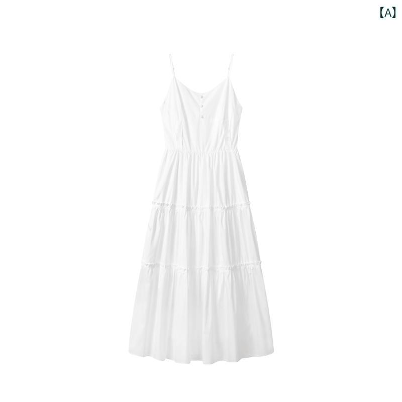 レディース 夏 サマー ワンピース 大人 かわいい ガーリー ワンピ 小さい 女性 フレンチ V ネック ホワ..