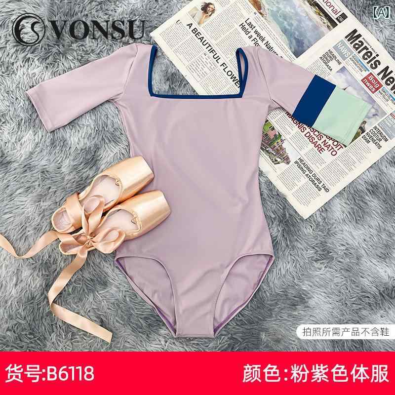 バレエ レオタード スポーツ ボディスーツ 体操服 ウェア 衣装 練習 ダンス ヨガ ...