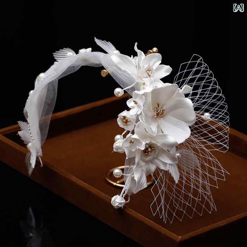 ウエディング 花嫁 ヘッドドレス ヘアピン ヘアアクセサリー 結婚式 髪飾り イヤリング アクセサリー エレガント 新婦 ギフト(4.0)