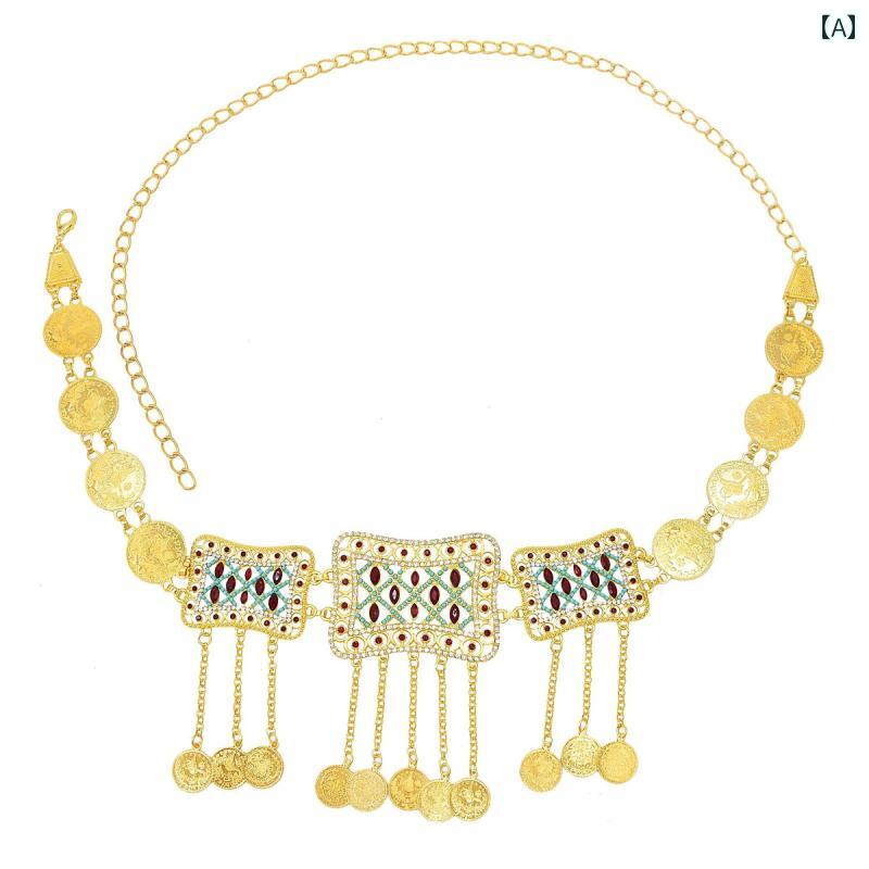 タッセル チェーン ウエスト ベルト エスニック ベリーダンス ゴールデン ジュエリー 敦煌 飛天 写真 ガードル 雲南 旅行