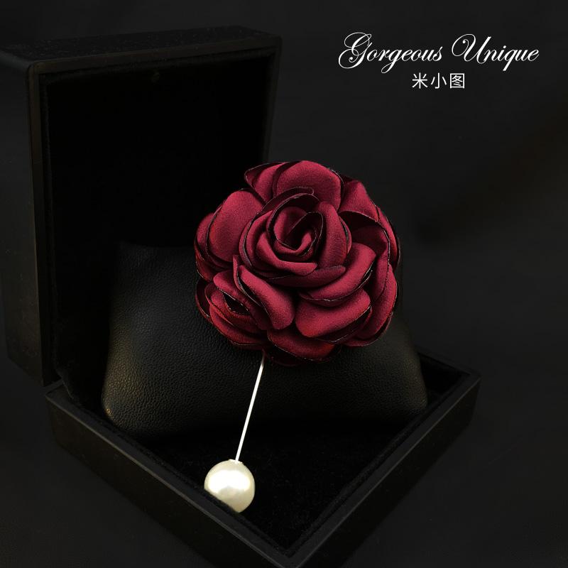 ブローチ おしゃれ レディース 卒業式 入学式 セレモニー 発 生地 エッジ フラワー レディース コサージュ エレガント シンプル