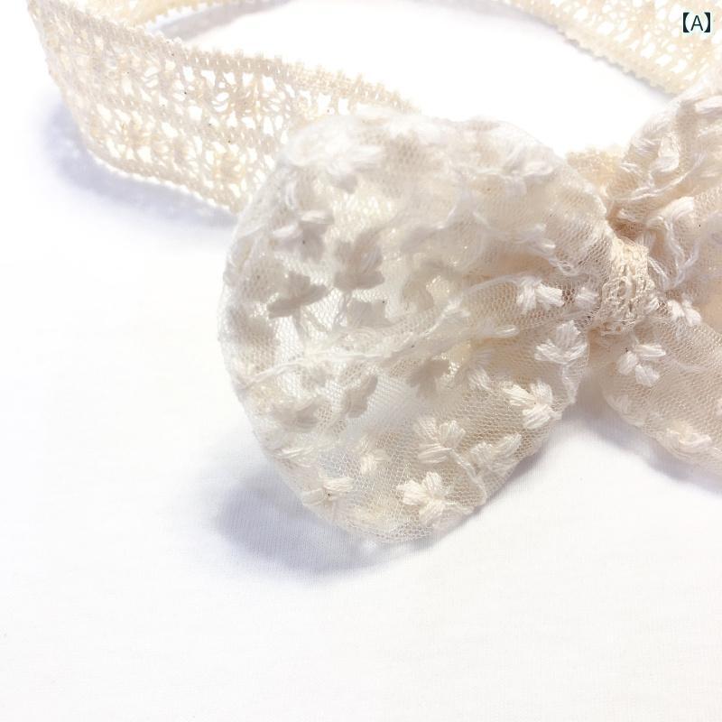 リボン ベビー ヘアバンド かわいい 髪飾りヘッドバンド 赤ちゃん レース カチューシャ フォト アクセサリー 新生児 帽子 女の子 ヘア アクセサリー
