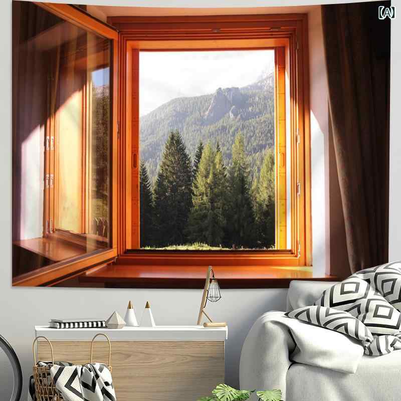 タペストリー 壁掛け ウォールデコ インテリア 自然風景 春 リラックス空間 背景布 写真撮影 室内装飾品 おしゃれ ユニーク アート