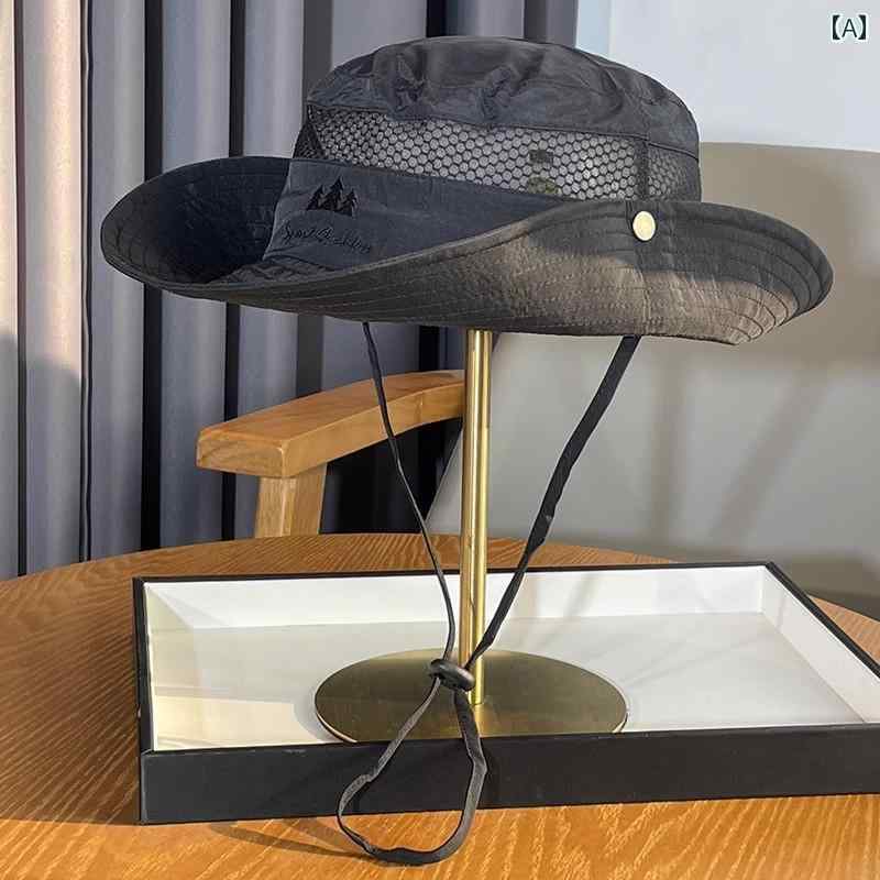メンズ 夏 サファリハット 登山 釣り 帽子 日除け サマー キャンプ 屋外 用 通気性 顔覆う 日焼け防止 紫外線 防止 フィッシング