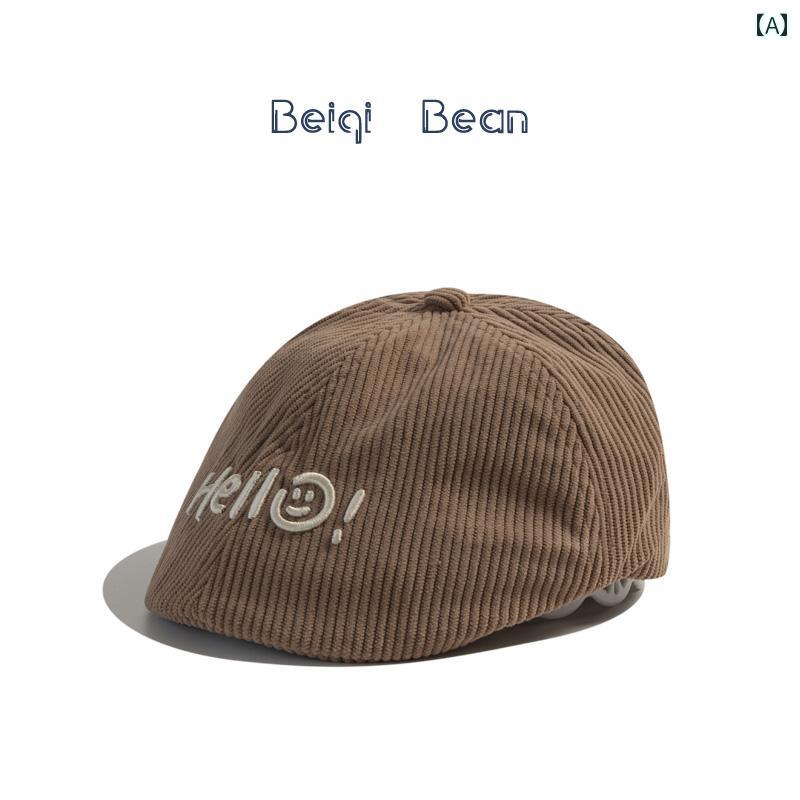 ハンチング帽 おしゃれ キッズ カジュアル コーデュロイ 子供用 ベレー 帽 男の子 女の子 赤ちゃん 秋..