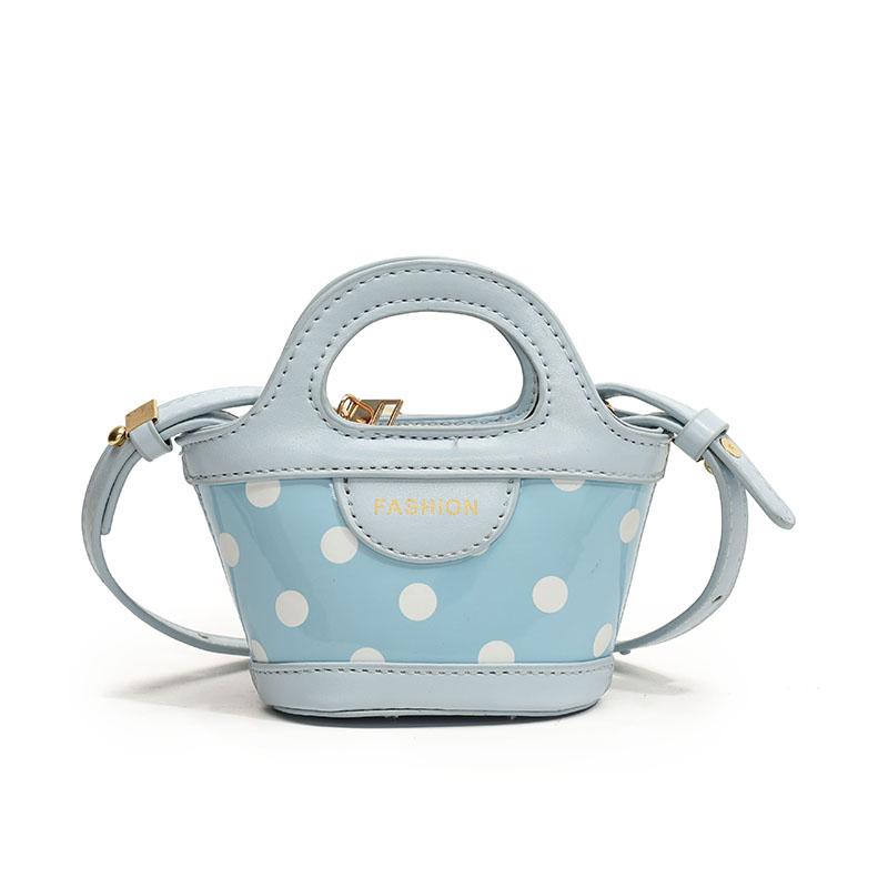 ミニバッグ 鞄 おしゃれ ファッション 女の子 精巧 ドット プリンセス 女の子 ハンドバッグ 子供 バスケット ショルダー キッズ かわいい 水玉 デイリー