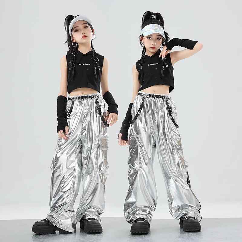 子供服 女の子 Tシャツ タンクトップ へそ出し パンツ コスチューム バンド ダンス...