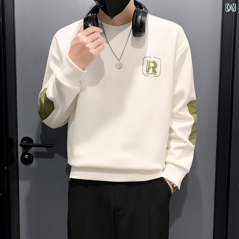 Other Apparel - シャツ トレーナー メンズ 秋冬 スウェットシャツ ベルベット 厚手 インナーレイヤリング ハイエンド 年 長袖 Tシャツ
