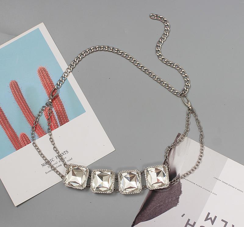 レディース ラインストーン ウエスト チェーン アクセサリー ベルト 装飾 スカート セーター 魅惑 メタルチェーン