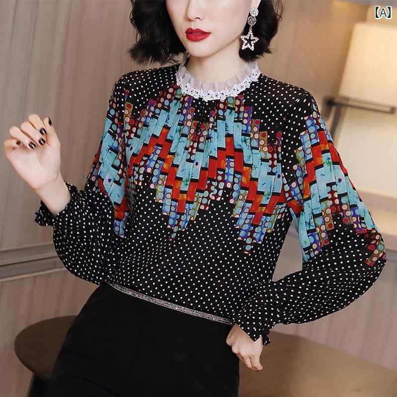 レディース シャツ ブラウス 長袖 春秋 アーバン ノーブル スタイリッシュ ショッピング オフィス 学校行事 快適コーデ 婦人服(4.0)