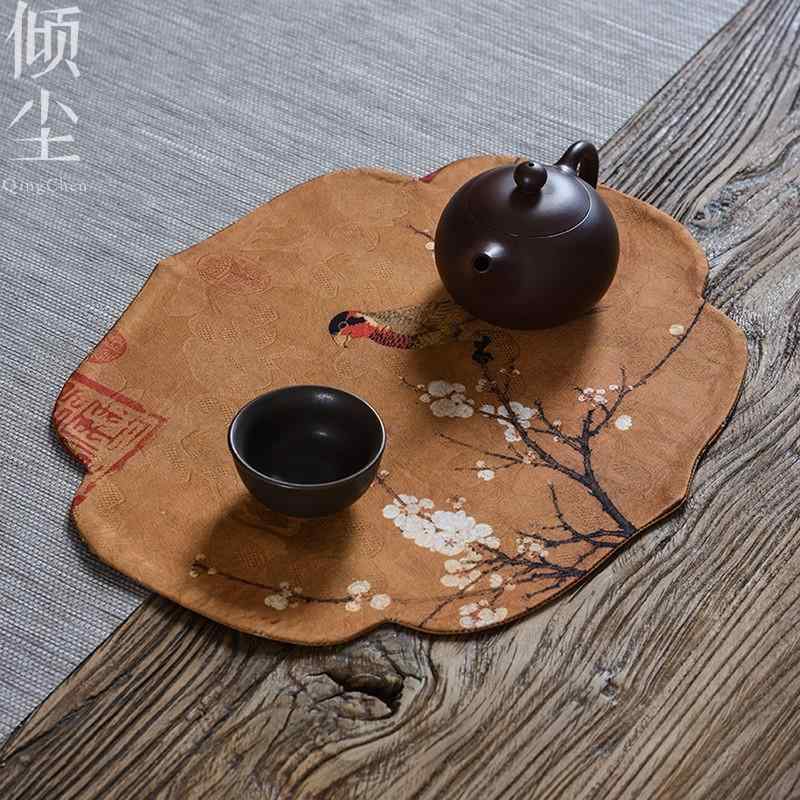 ティーマット 茶道具 テーブルクロス ランチョンマット 卓上 防水 食器 シート 雑貨 小物 装飾品 配膳品 道具 レトロ