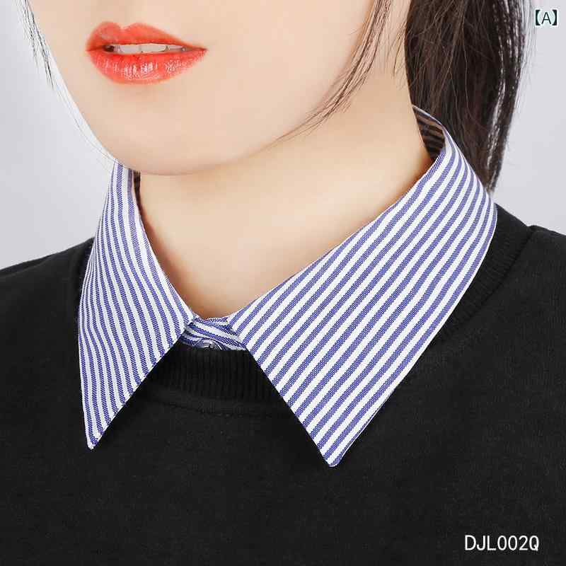 シャツ フェイク カラー つけ襟 秋冬 レディース 子供用 ベスト カラー 多機能 装飾 セーター 襟 保護(4)