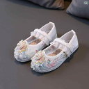 シューズ 靴 子供靴 かわいい メリージェーン 歩きやすい キッズ 漢服 女の子用 刺繍 チャイニーズスタイル 中華風 子供用 布靴 民族風 衣装 ダンス パフォーマンス