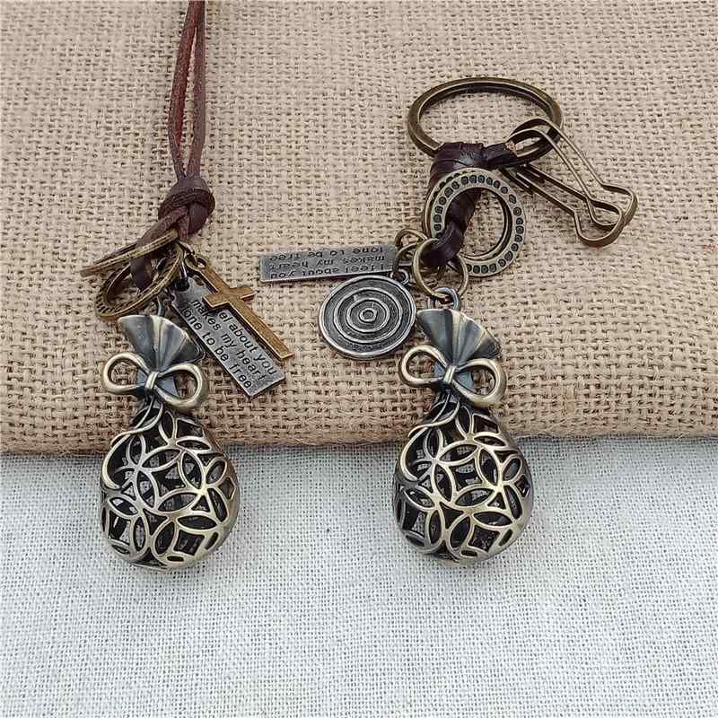 ネックレス レトロ ロング セーター チェーン コットン リネン アクセサリー マネー バッグ ペンダント エスニック レディース 木 ペンダント