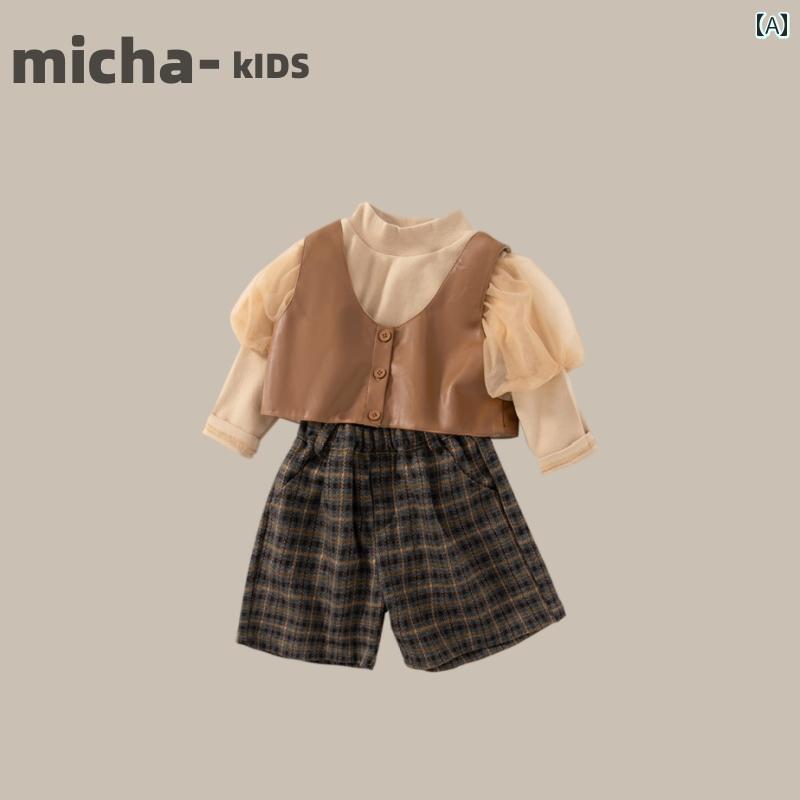 子供服 セットアップ カジュアル かわいい 女の子 韓国 秋服 セット ネット 女児 赤ちゃん おしゃれ 子供服 3点 セット